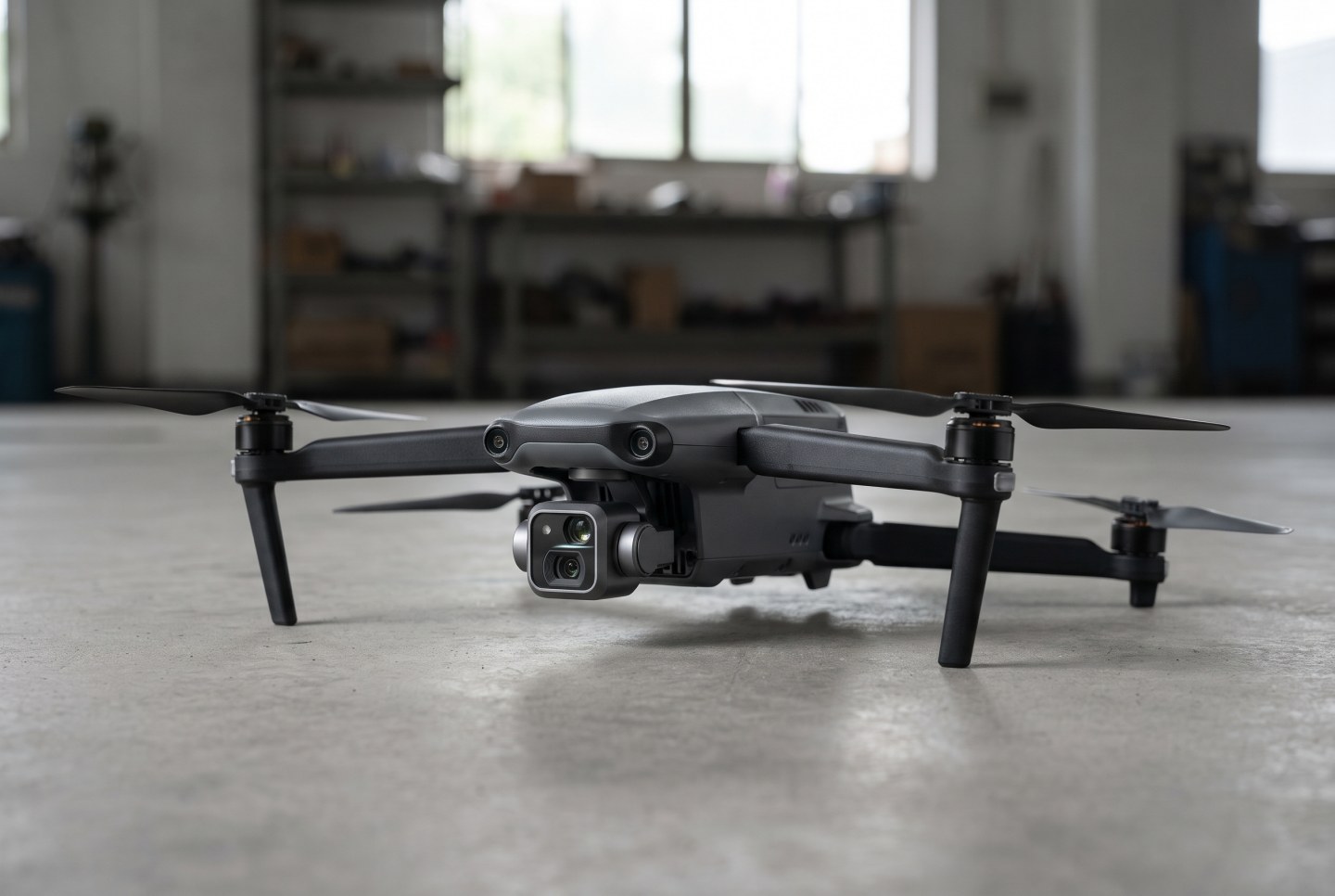 ภาพประกอบกราฟิกจำลองอากาศยานไร้คนขับ Autel Robotics EVO Max 4N สีเทาเข้มแบบ 4 ใบพัด พร้อมโมดูลกล้องกิมบาล ไม่ใช่ภาพถ่ายตัวเครื่องจริงสำหรับขาย